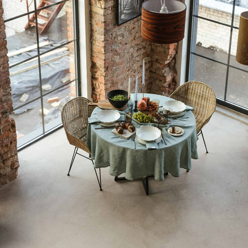 Ocean Mint linen tablecloth (2)