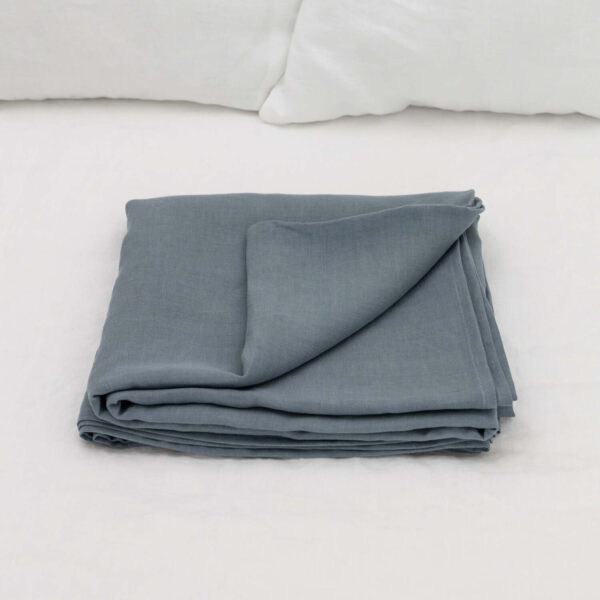 Dark Grey linen flat sheet