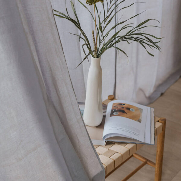 Light Grey Daytime Tunnel Top or Tie Top Curtain (4)