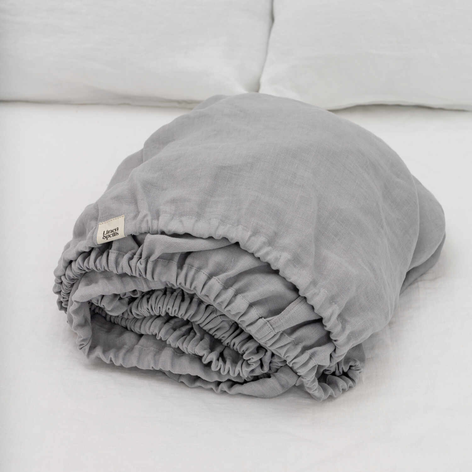 Light Grey linen fitted sheet