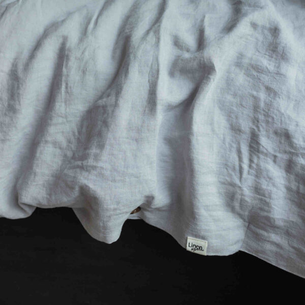 Light Grey linen flat sheet (1)