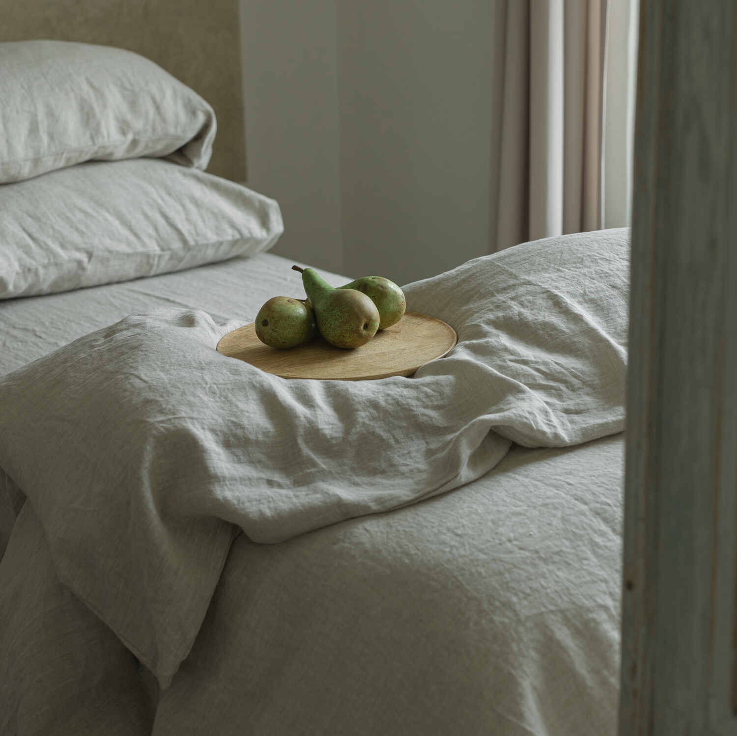Natural Melange linen duvet cover set (3)