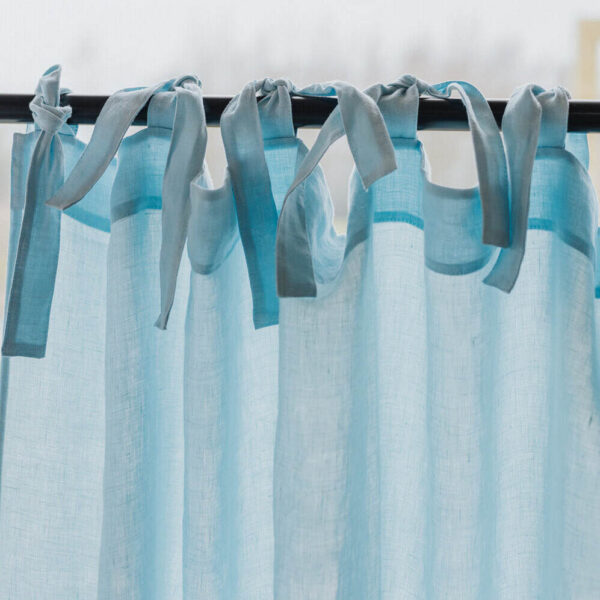 Sky Blue Daytime Tunnel Top or Tie Top Curtain (5)