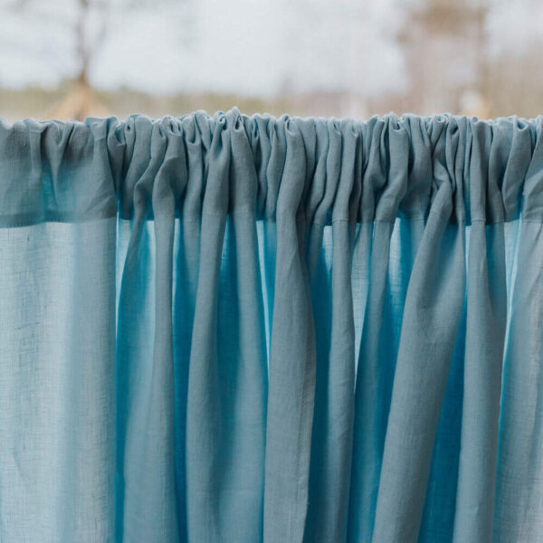 Sky Blue Daytime Tunnel Top or Tie Top Curtain (6)