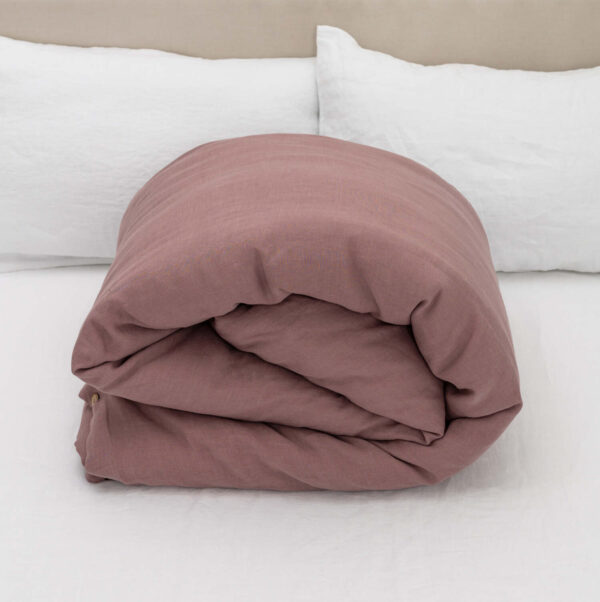 Woodrose linen duvet cover