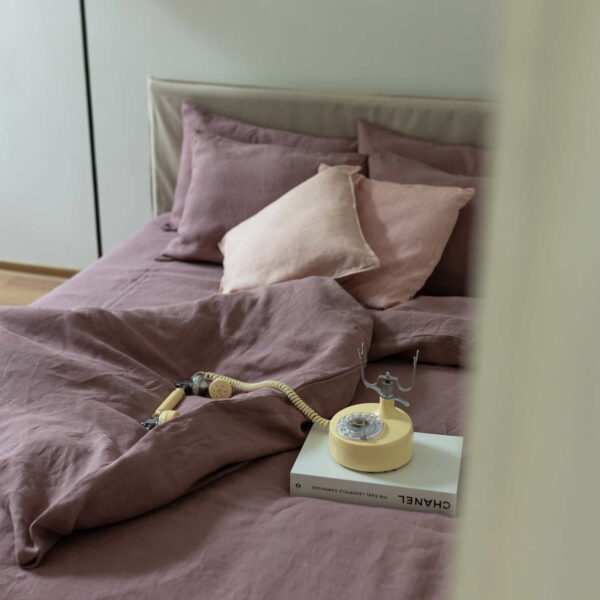 Woodrose linen fitted sheet (1)