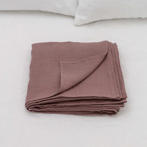 Woodrose linen flat sheet