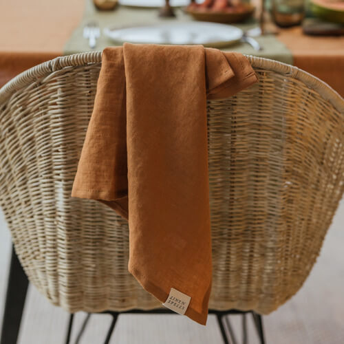 Cinnamon linen kitchen towel set of 2 (2)
