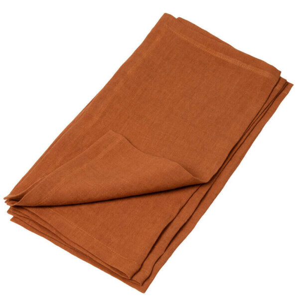 Cinnamon linen napkin set of 4