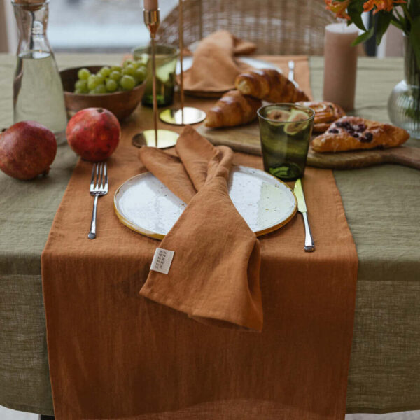 Cinnamon linen napkin set of 4 (3)