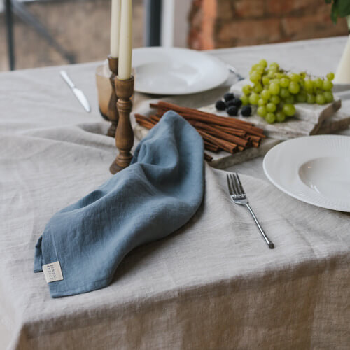 Dark Grey linen kitchen towel set of 2 (3)