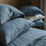 Dark Grey Linen Pillowcase