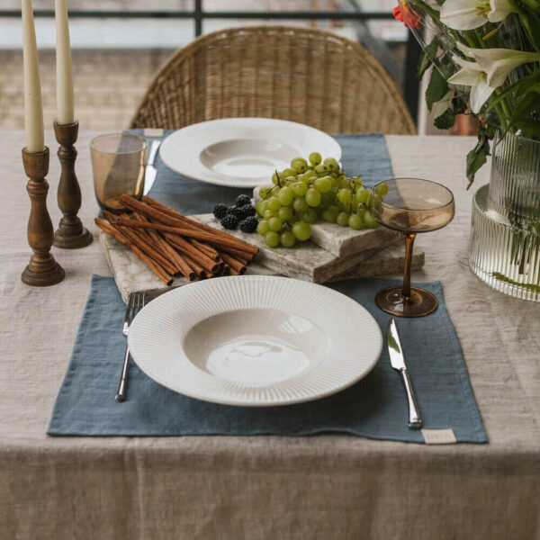 Dark Grey linen placemat (2)
