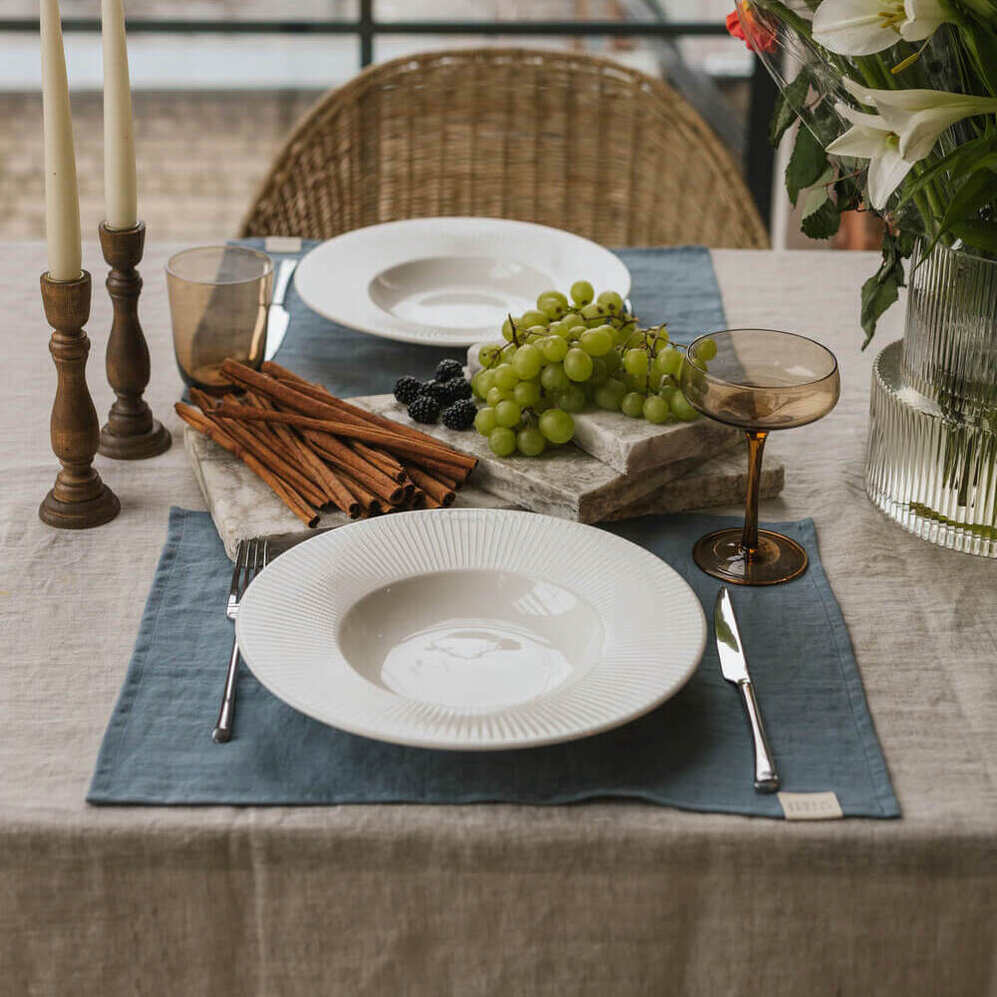 Dark Grey linen placemat (2)