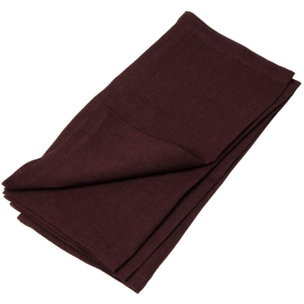 Deep Purple linen napkin set of 4