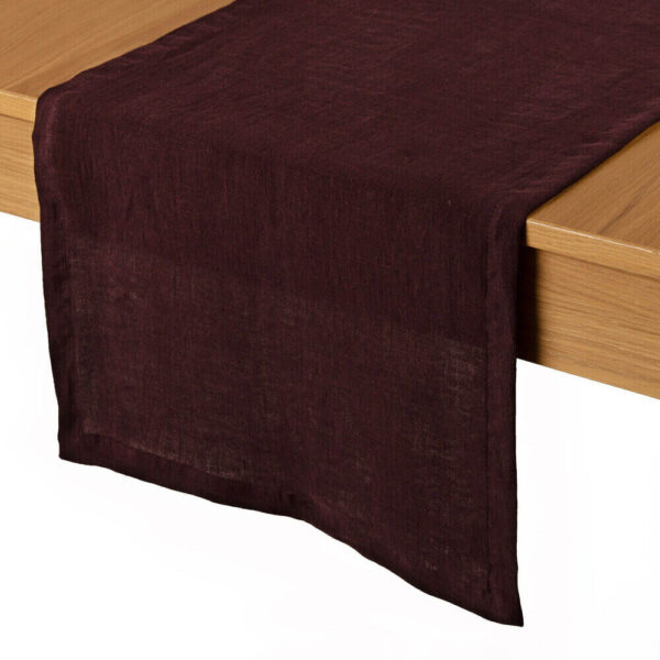Deep Purple linen table runner