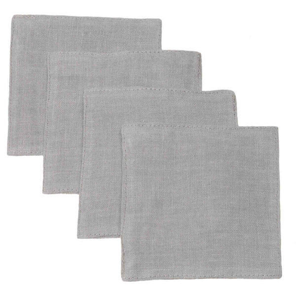 Light Grey linen coaster set