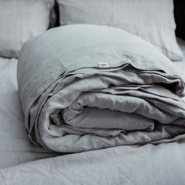 Light Grey linen duvet cover