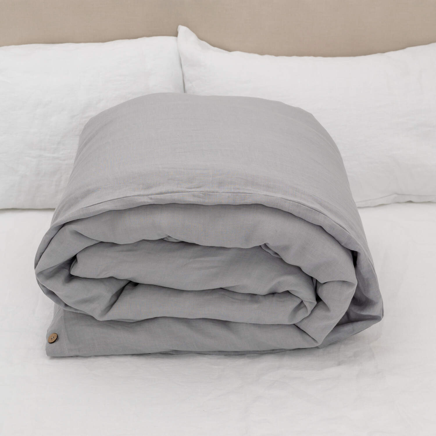 Light Grey linen duvet cover (2)