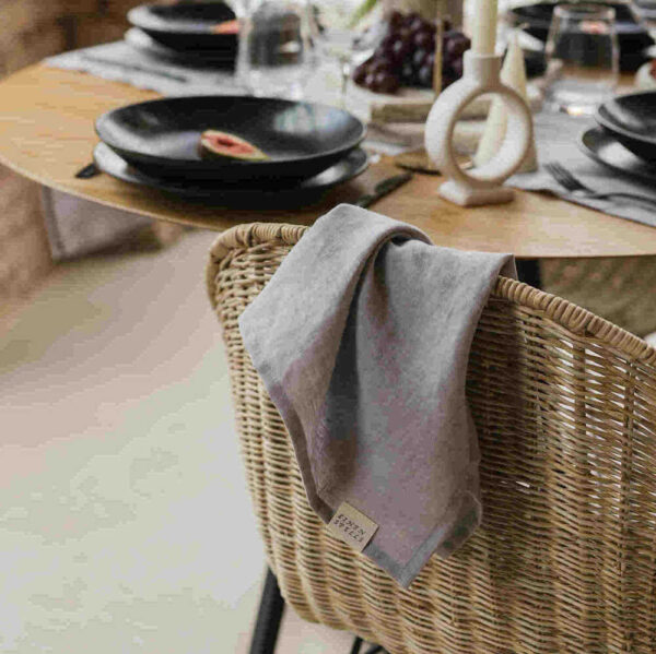 Light Grey linen kitchen towel set of 2 (4)