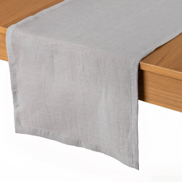 Light Grey linen table runner