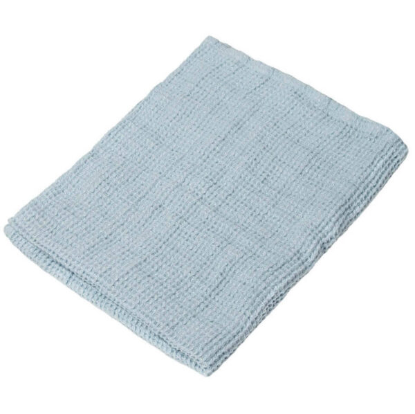 Linen waffle towel in Sky Blue (4)