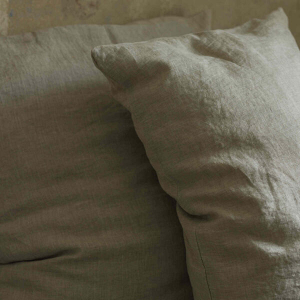 Natural Melange linen bed sheet set (1)