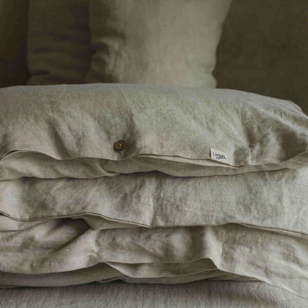 Natural Melange linen duvet cover