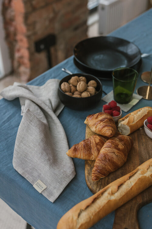 Natural Melange linen kitchen towel set of 2 (2)