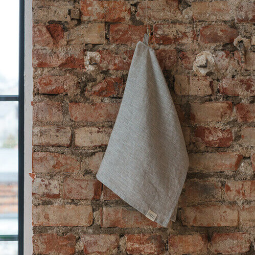 Natural Melange linen kitchen towel set of 2 (4)