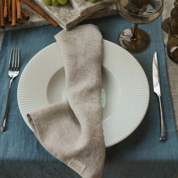 Natural Melange linen napkin set of 4 (3)