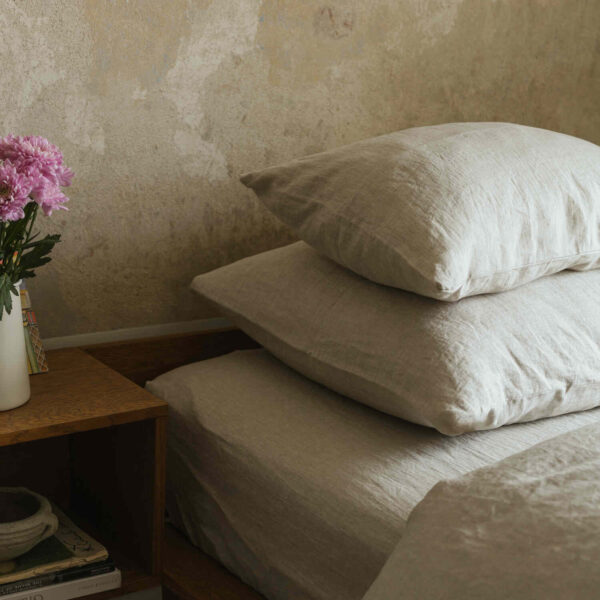 Natural Melange linen pillow case