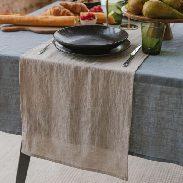 Natural Melange linen table runner (3)