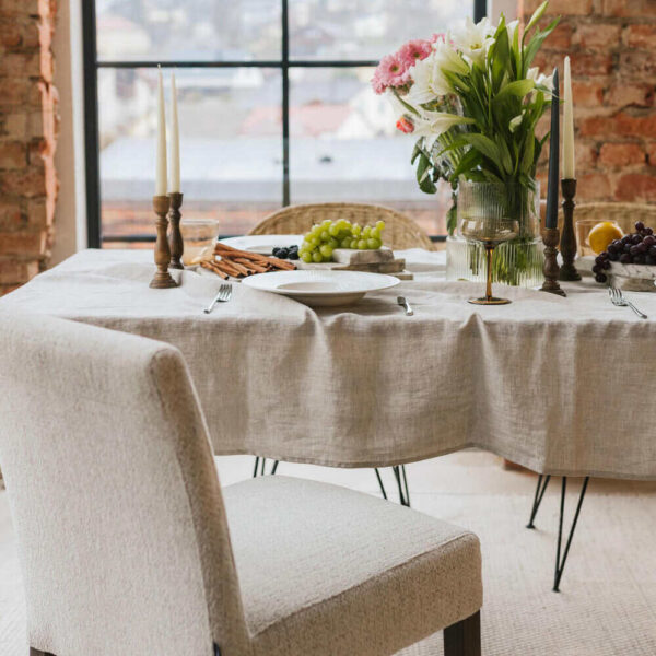 Natural Melange linen tablecloth (4)