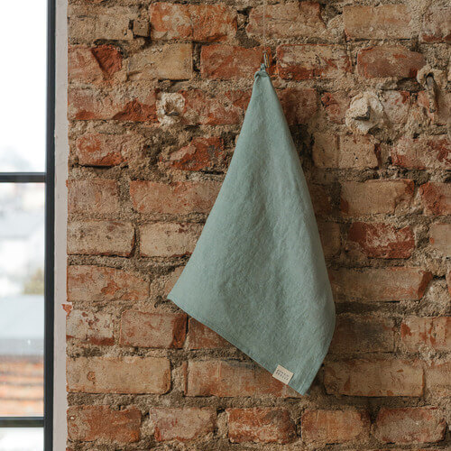 Ocean Mint linen kitchen towel set of 2 (2) (1)