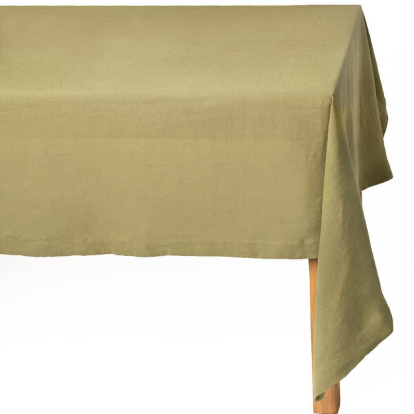 Olive Green linen tablecloth