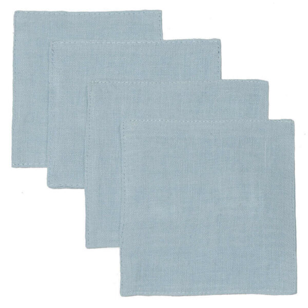 Sky Blue linen coaster set