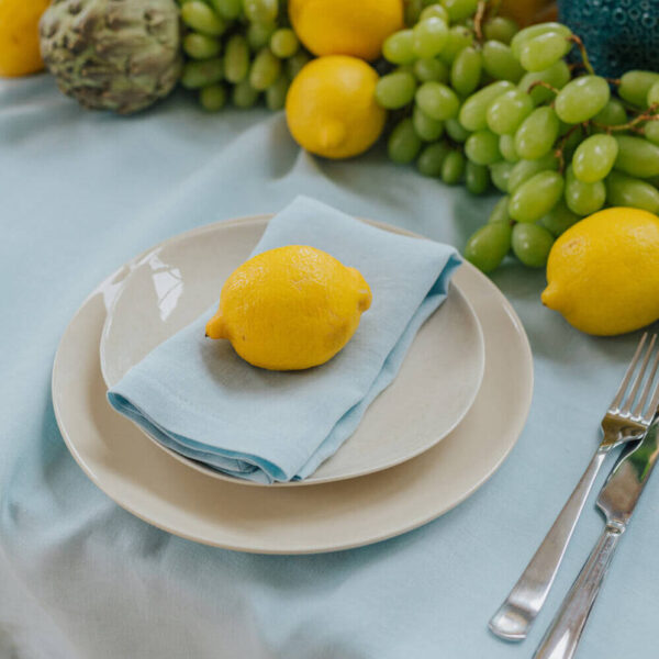 Sky Blue linen napkin set of 4 (2)
