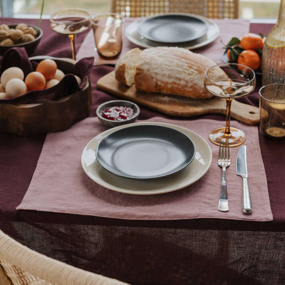 Woodrose linen placemat (3)